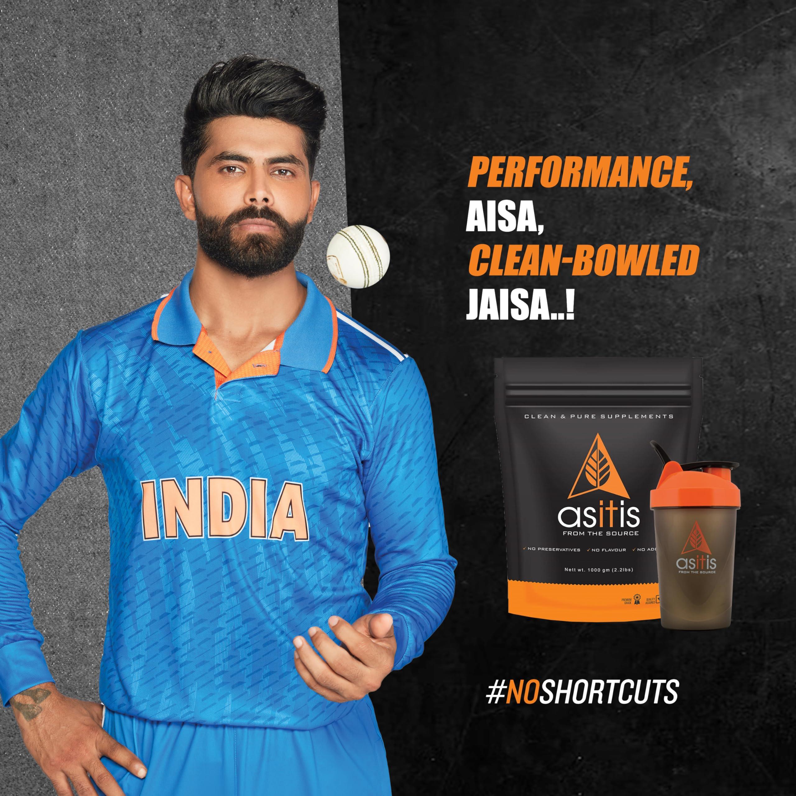 Asitis Nutrition AS-IT-IS Nutrition Whey Protein Concentrate 80% Unflavoured, Labdoor Certified (Whey+Shaker) 1000 gm