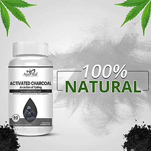 Ayusheal Ayusheal Activated Charcoal Tablets Digestion Support 90 Tablets