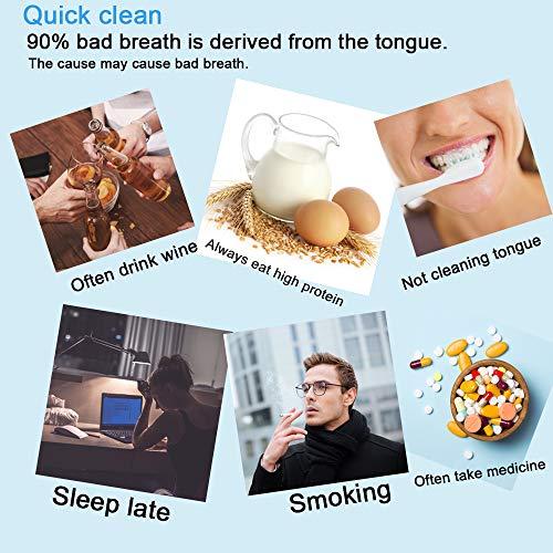 Sestball 2 Pack Tongue Scraper Cleaner for Adults & Kids, Medical Grade Metal Tongue Scrapers with Travel Case, Wide-Head Tongue Cleaners Set for Fresh Breath Dental Eliminate Bad Breath in Seconds