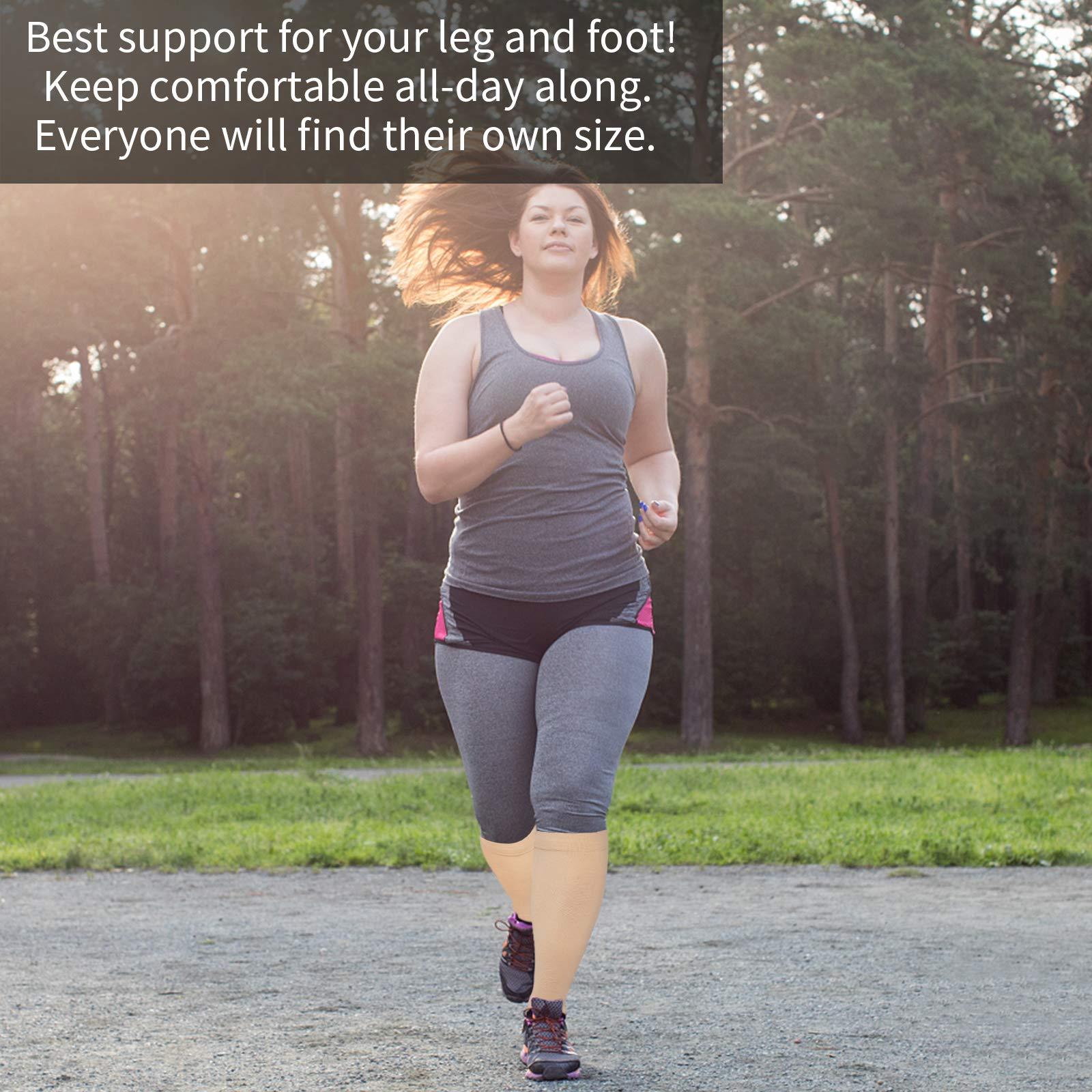 Blahhey Blahhey 3XL Extra Wide Calf Compression Socks Toeless for Women Men 20-30 mmHg Plus Size