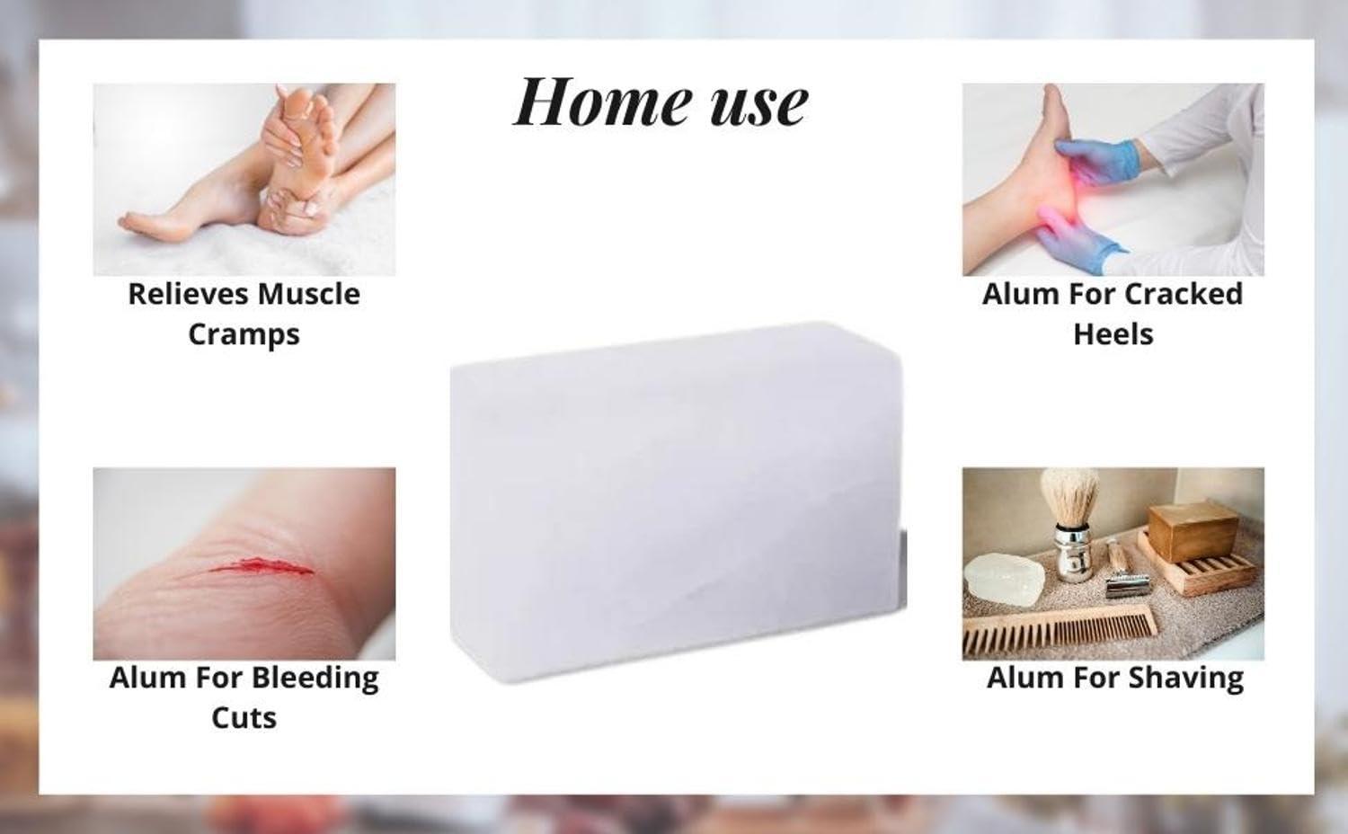 BVNM BVNM Natural Alum Whole Phitkari Piece (100 g x 2 Blocks) Primium Quality Alum for use after shaving Pack of 1