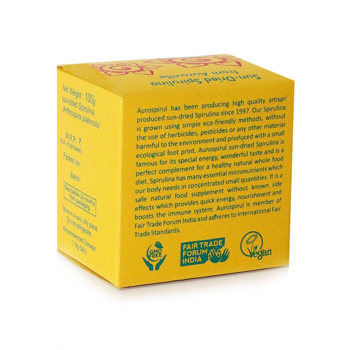 AUROSPIRUL Aurospirul Sun-Dried Spirulina 100g Crunchy (Pack of 1)