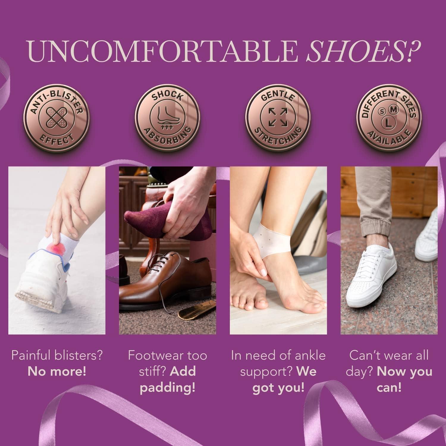 Ballotte Ballotte Premium Heel Cushion Pads for Kids | Heel Grips/Heel Liners for Boys/Girls Shoes - Back of Heel Pads for Shoes That are Too Big | Shoe Heel Inserts for Girls/Boys, Small Cups (4 Pack)