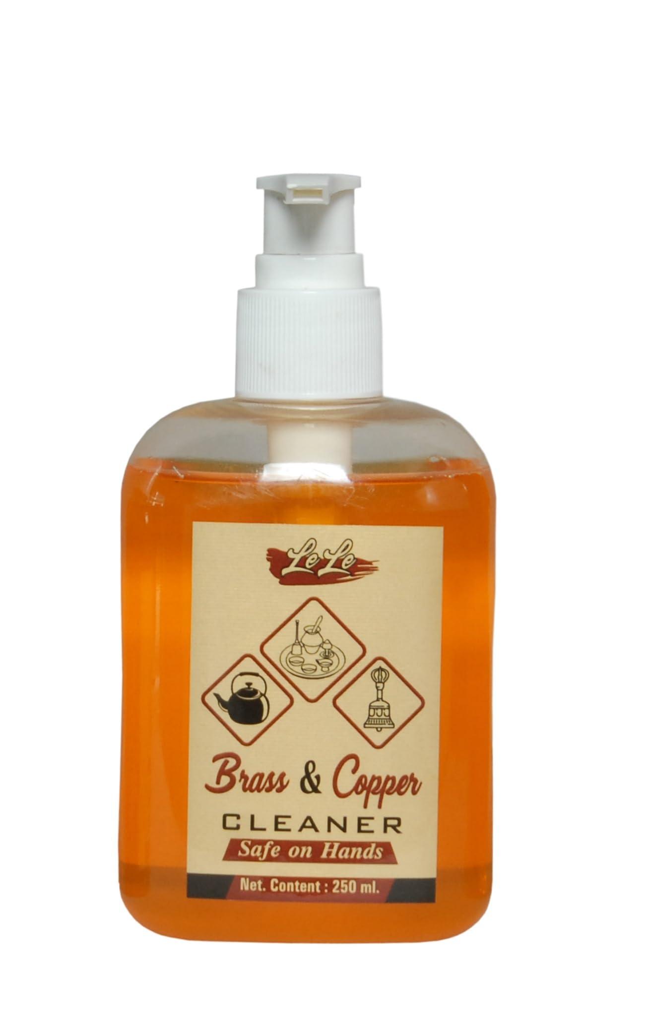 lele Brass and Copper Cleaner,Cleaning Liquid Gel/Tarnish Remover/Antique Cleaner/Safe on Hands/Easy to use Pack of (250ml)