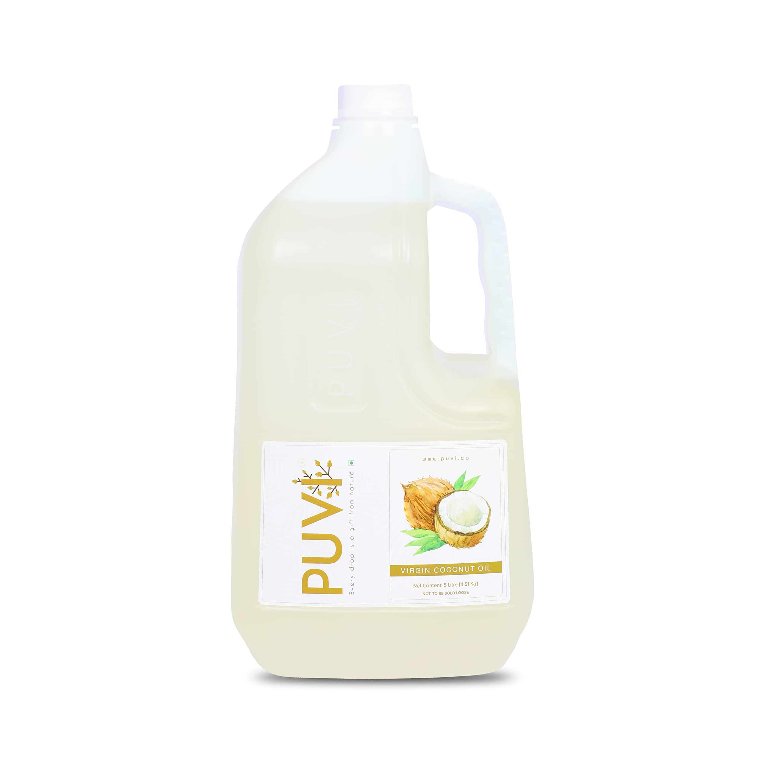 PUVI PUVI 5L Cold Pressed Virgin Coconut Oil (Centrifuge wet process) (5 Ltr)