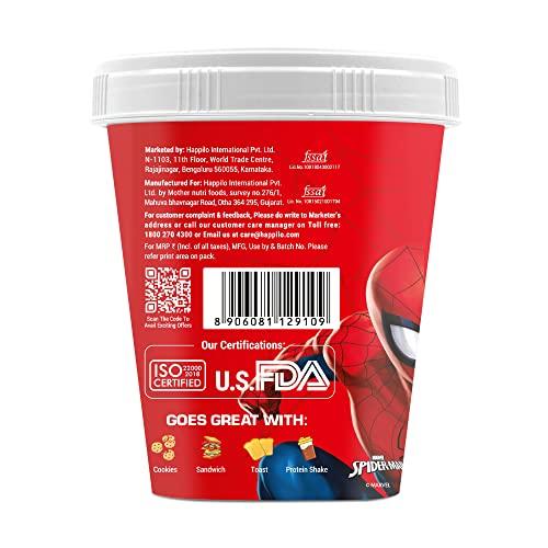 Happilo Happilo Spider Man Marvel Edition Classic Peanut Butter Crunchy 1kg, High Protein and Fiber, Vegan, No Trans Fat Naturally Gluten Free, No Added Colour & Flavour