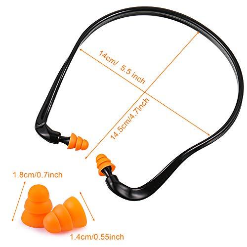 BBTO Band Earplugs Hearing Bands Banded Shooting Ear Plugs Lightweight Silicone Earplugs for Construction Work, Sleeping, Concerts, Shooting, Motor Sports Racing (4)