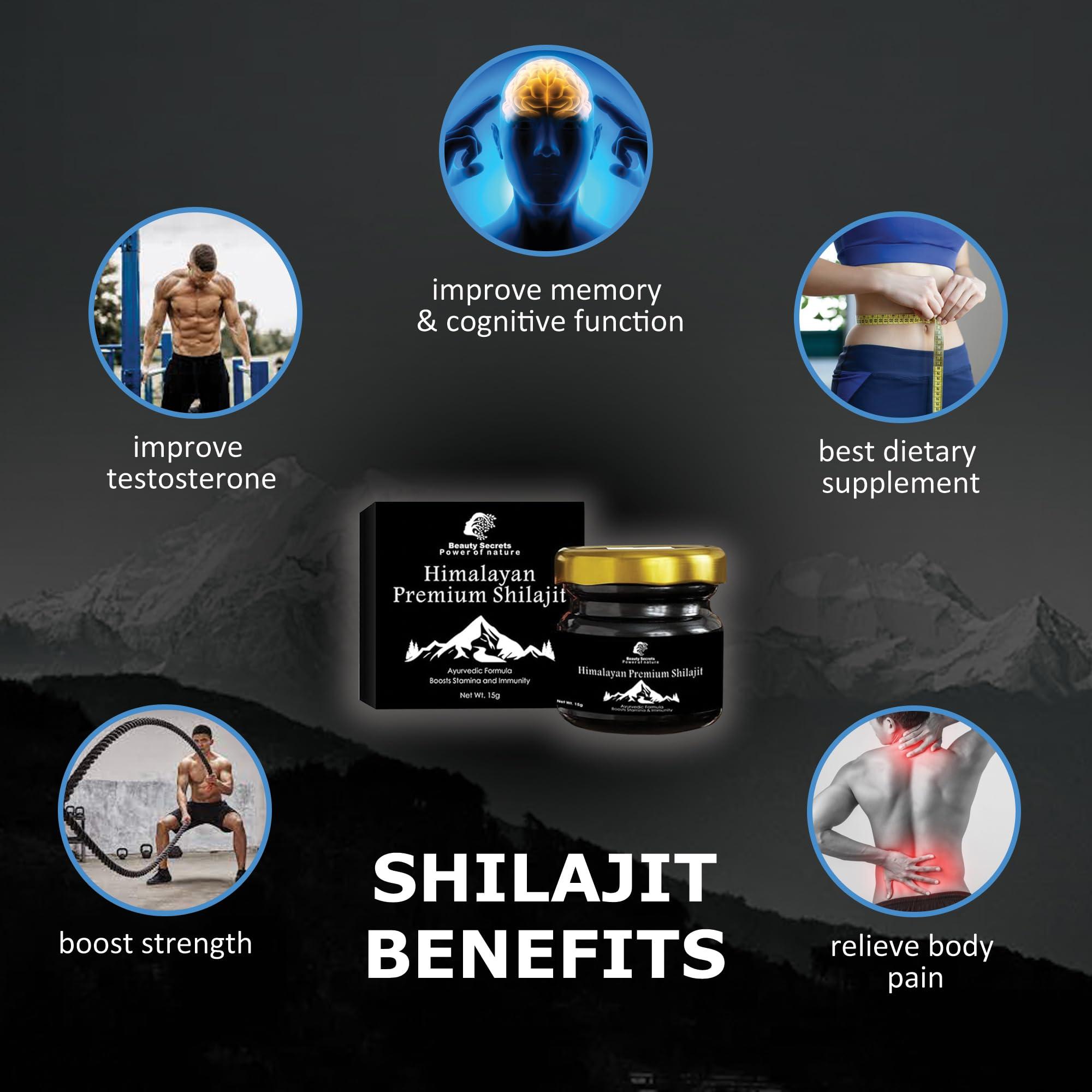 BEAUTY SECRETS Beauty Secrets Pure Himalayan Shilajit Original (Shilajeet Resin) for Men & Women | Boosts Strength, Performance, Immunity, Focus & Metabolism | Purified and Filtered Silajit 20 Gms