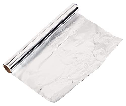 Generic MS International - Aluminium Foil Paper/Aluminium Foil/foil Paper for Kitchen,Food Packing,Cooking/Disposable/Food Parcel/Fresh Food/Silver Foil Wrap-Pack of roll -Lenght in Meter (18)