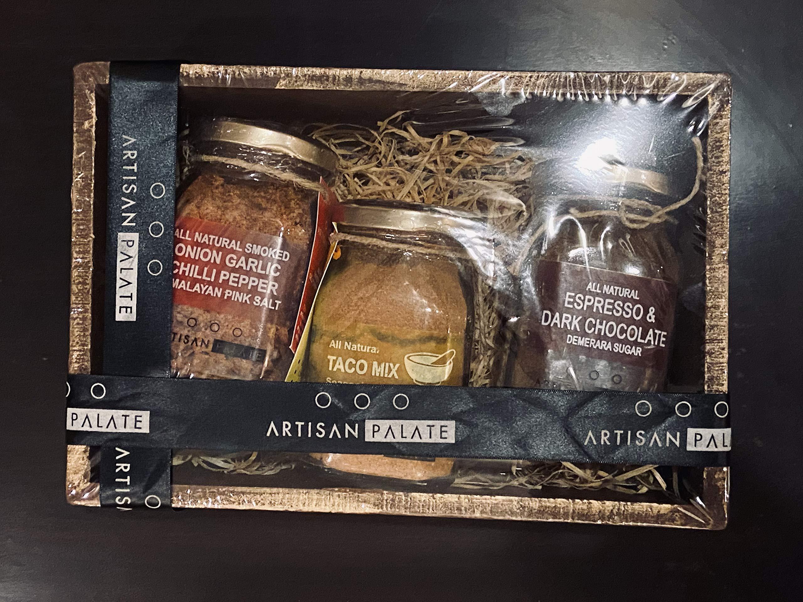 Artisan Palate 3 Bottle Wooden Tray