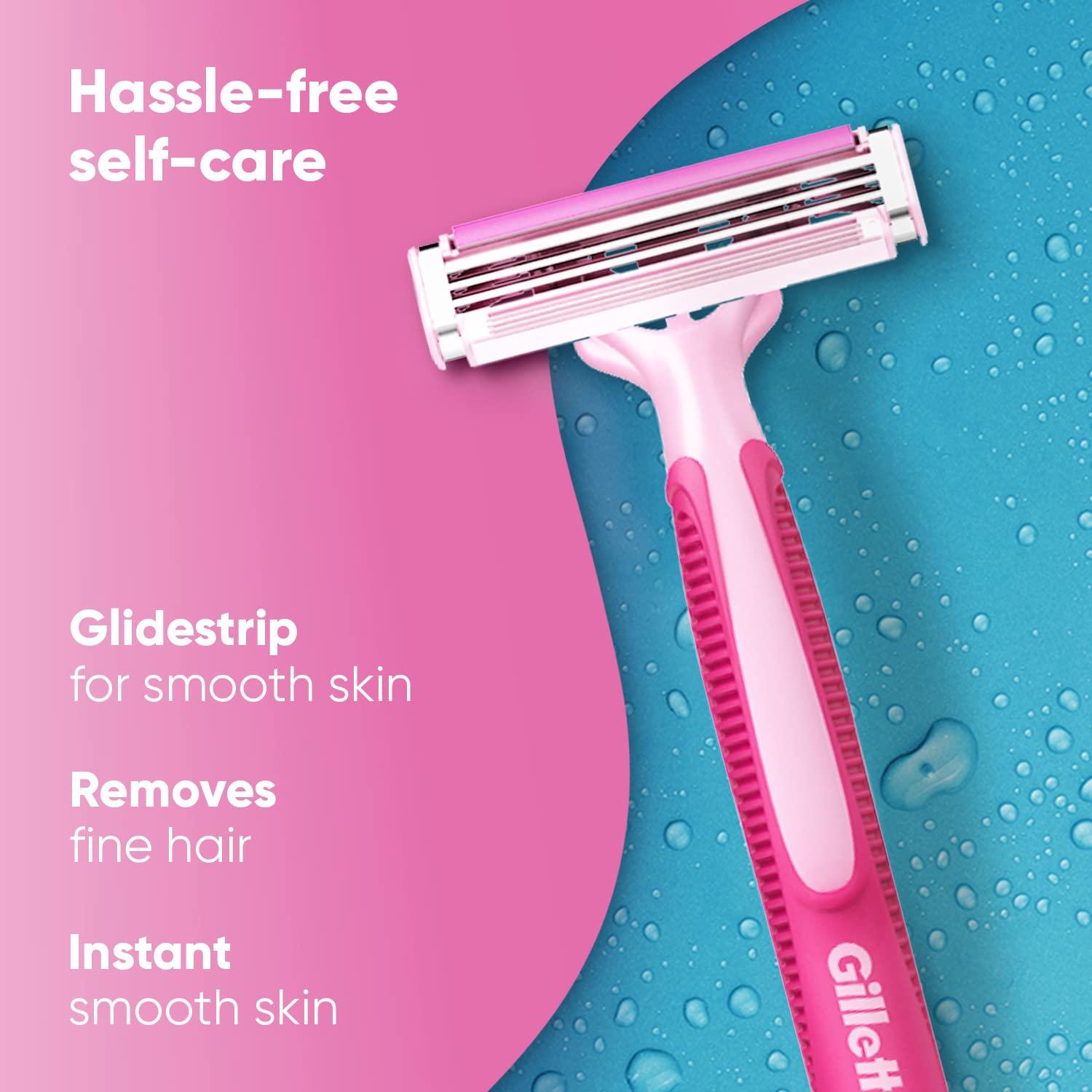 Gillette Venus Gillette Venus Simply Venus Pink Hair Removal for Women - 5 razors (Buy 4,Get 1 free) (Pack of 2)