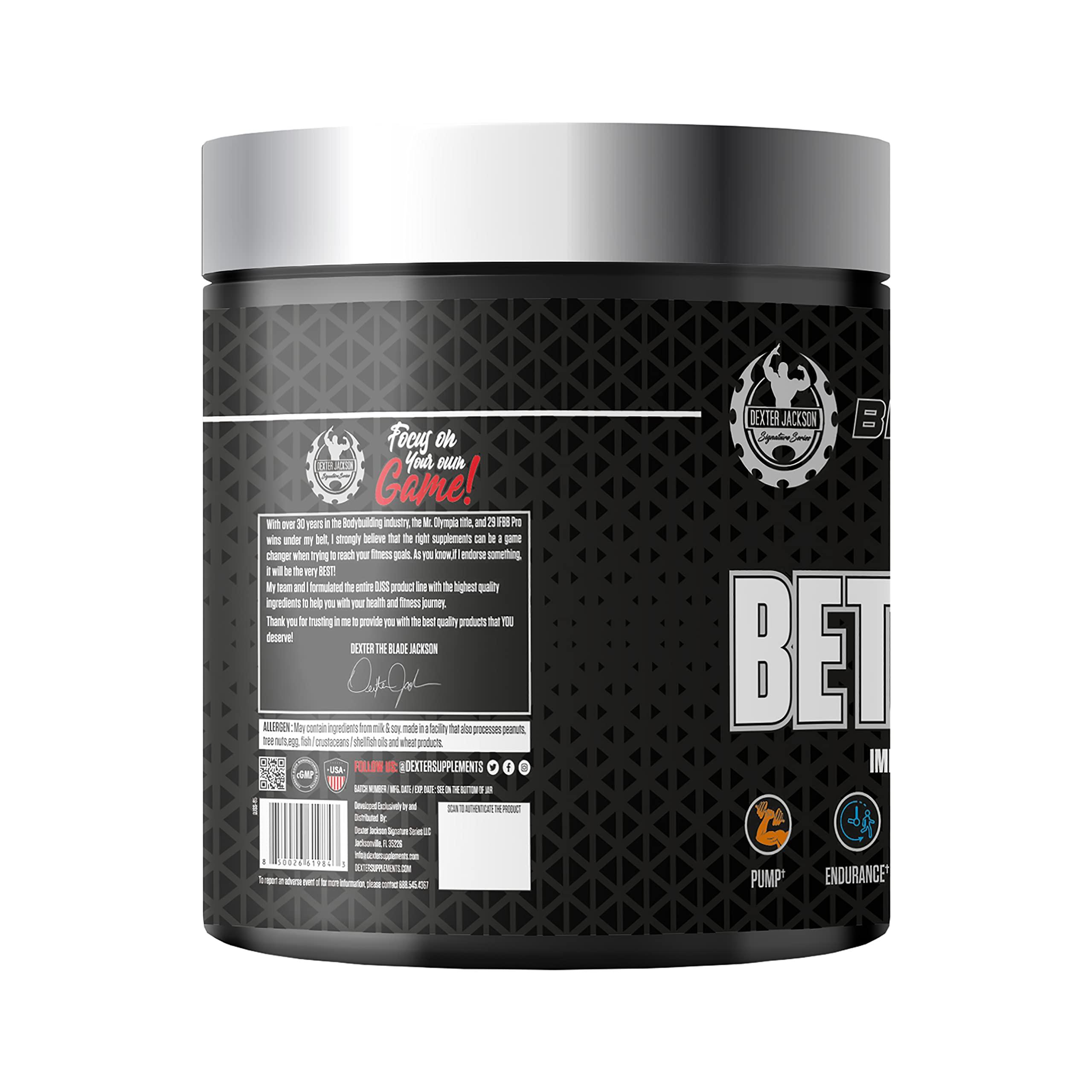 Dexter Jackson Signature Series Dexter Jackson Signature Series Black Series Beta Alanine|Enhance Endurance And Performance|63 Servings, 250G - Premium Amino Acid Supplement For Athletes - Powder