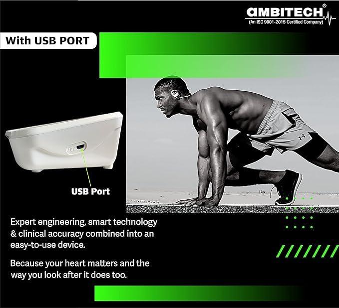 AMBITECH AmbiTech Fully Fully Automatic Arm-type BP Monitor With 2 Year Replacement Warranty (Made In India)