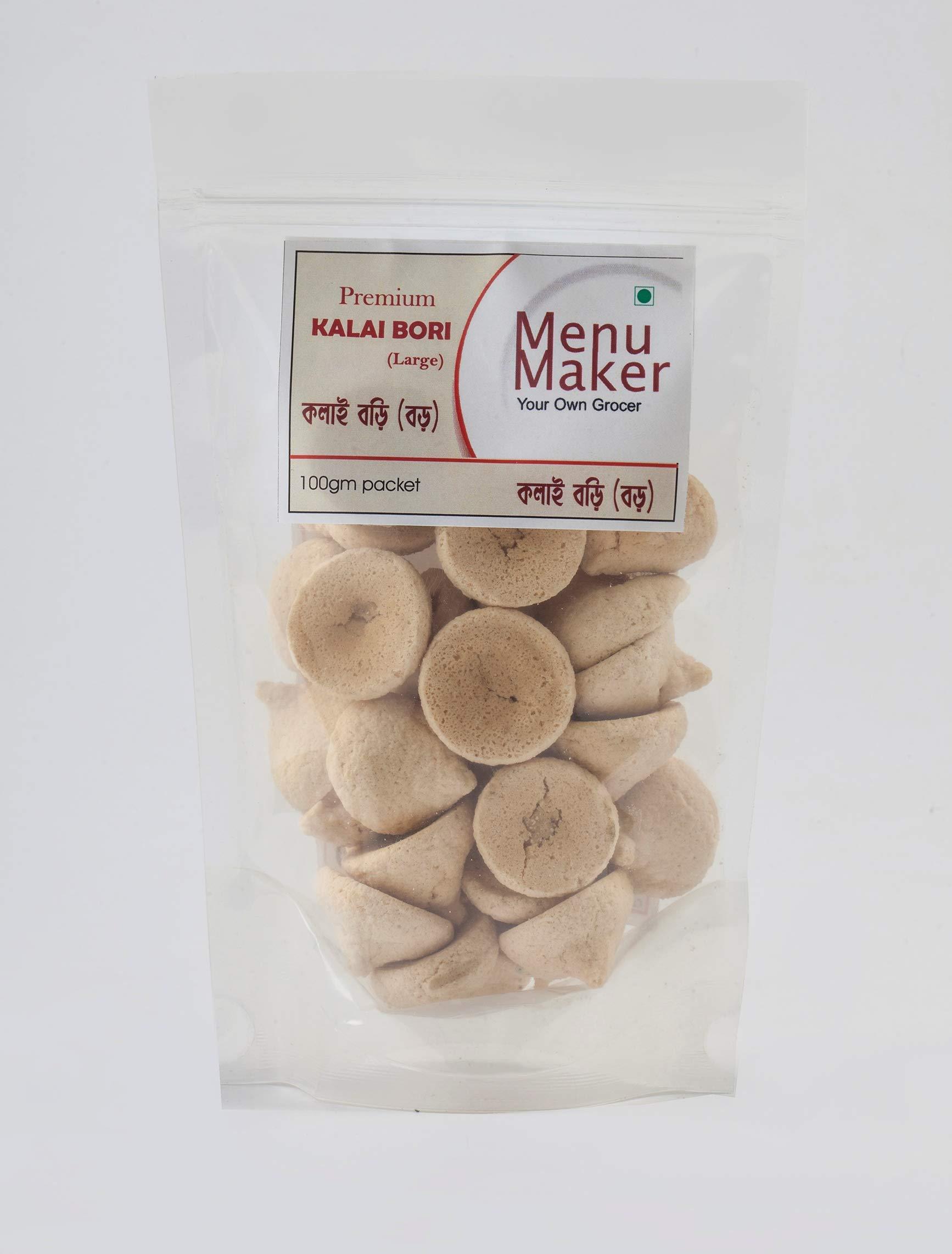 Menu Maker Menu Maker Select Premium Kalai Dal Bori/Biuli Dal Bori/Urad Dal Bori, Masoor Dal Bori and Sona Moong Dal Bori Combo Pack 300g, Pack of 3,100g Each