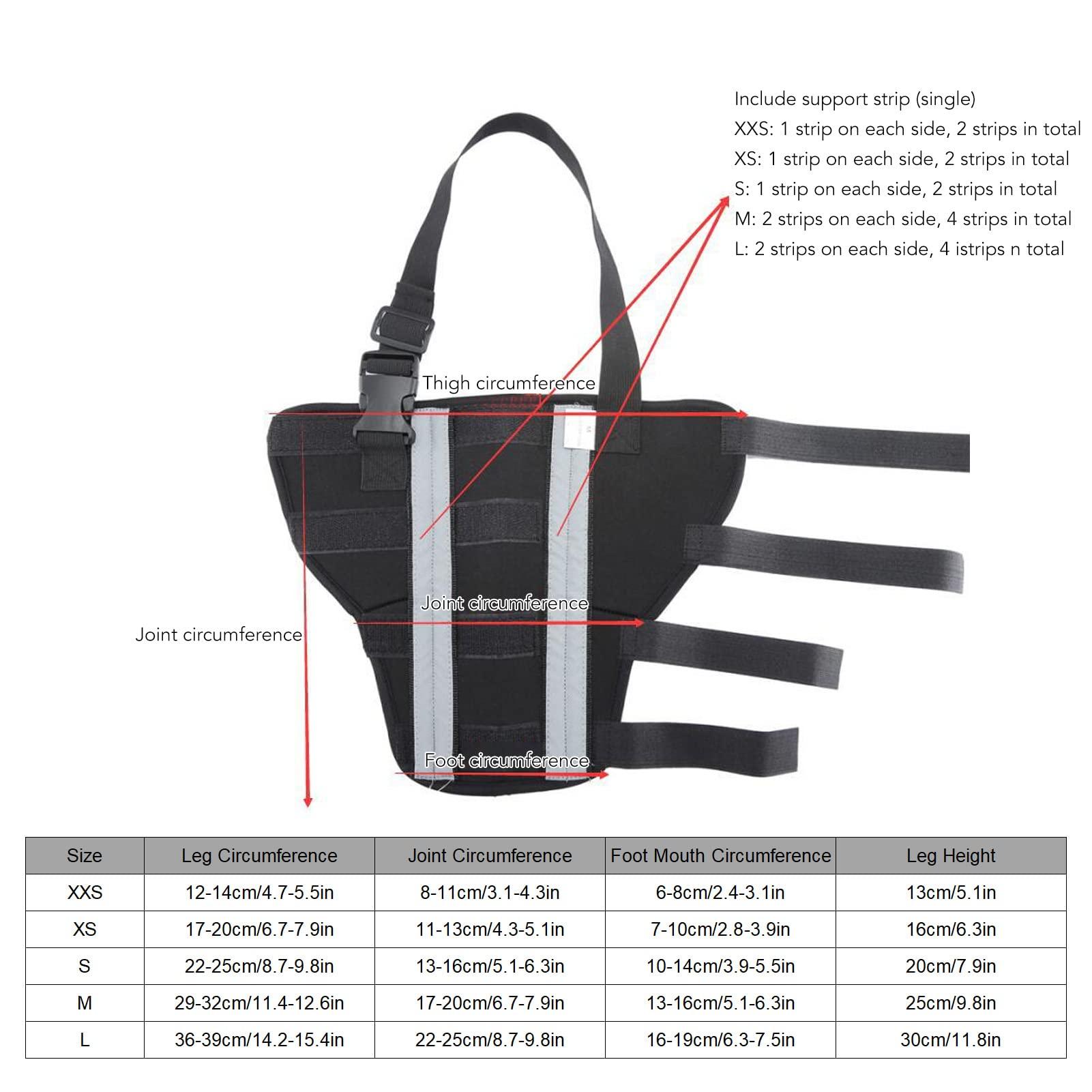 HAIBING Dog Knee Pads Brace, Neoprene Relieve Joint Pain Dog Hind Leg Brace Reflective Strip for Rehabilitation