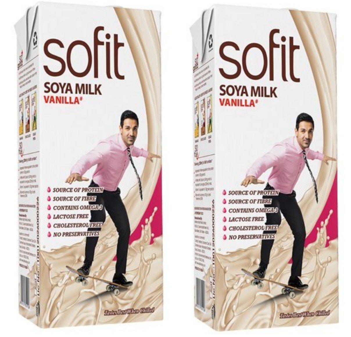 SOFIT Sofit Milk - SOYA, Vanilla 1L- ( Pack of 8 )