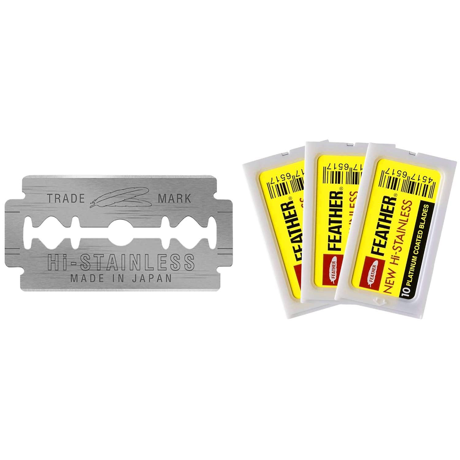 Feather Brand Feather Hi-Stainless Platinum Double Edge Razor Blades 30 Ct