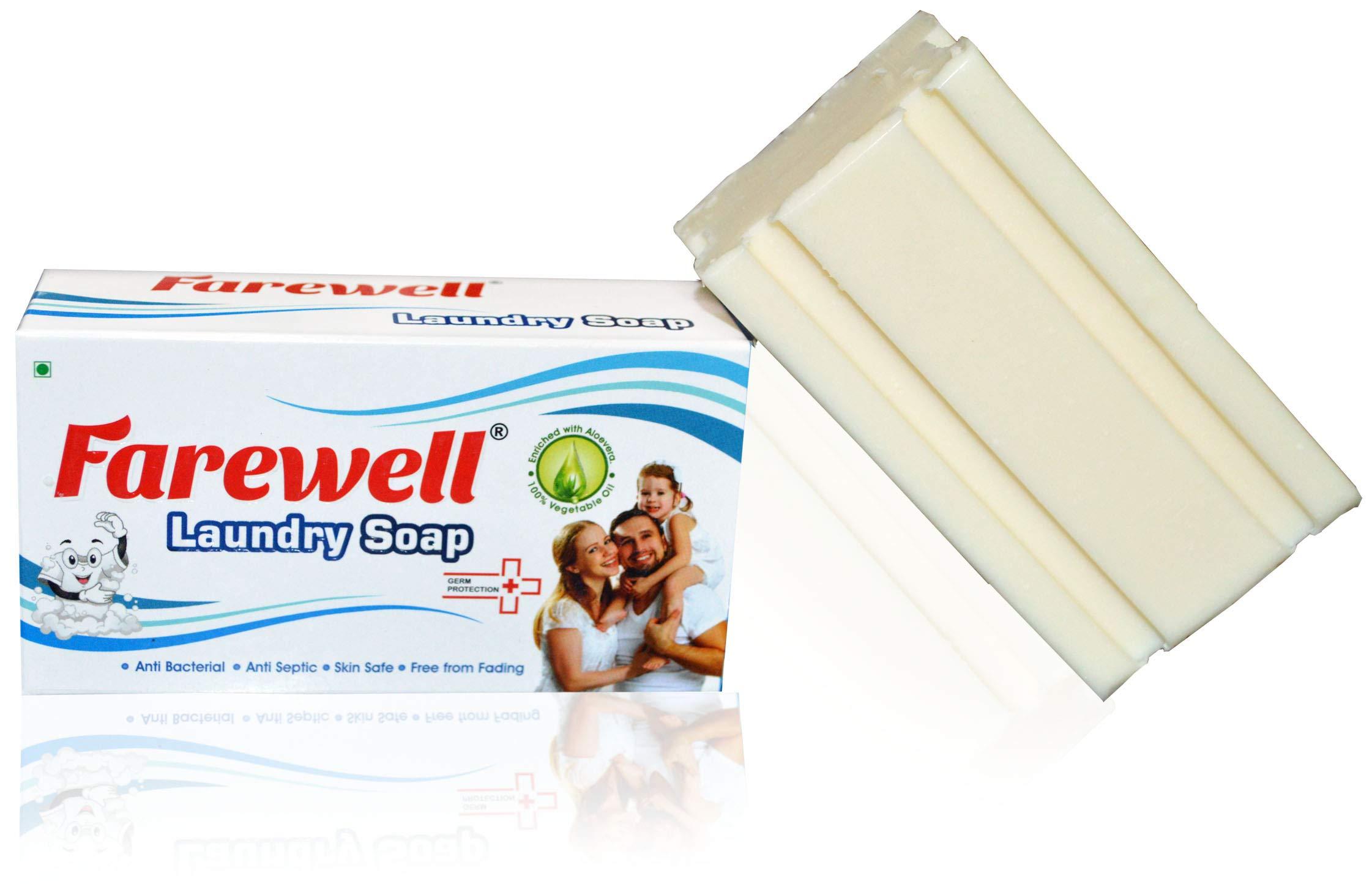 Farewell Farewell Laundry Washing Soap (Combo Of 5-Detergent Bars) Organic and chemical free/baby safe/for sensitive skin/laundry soap bar