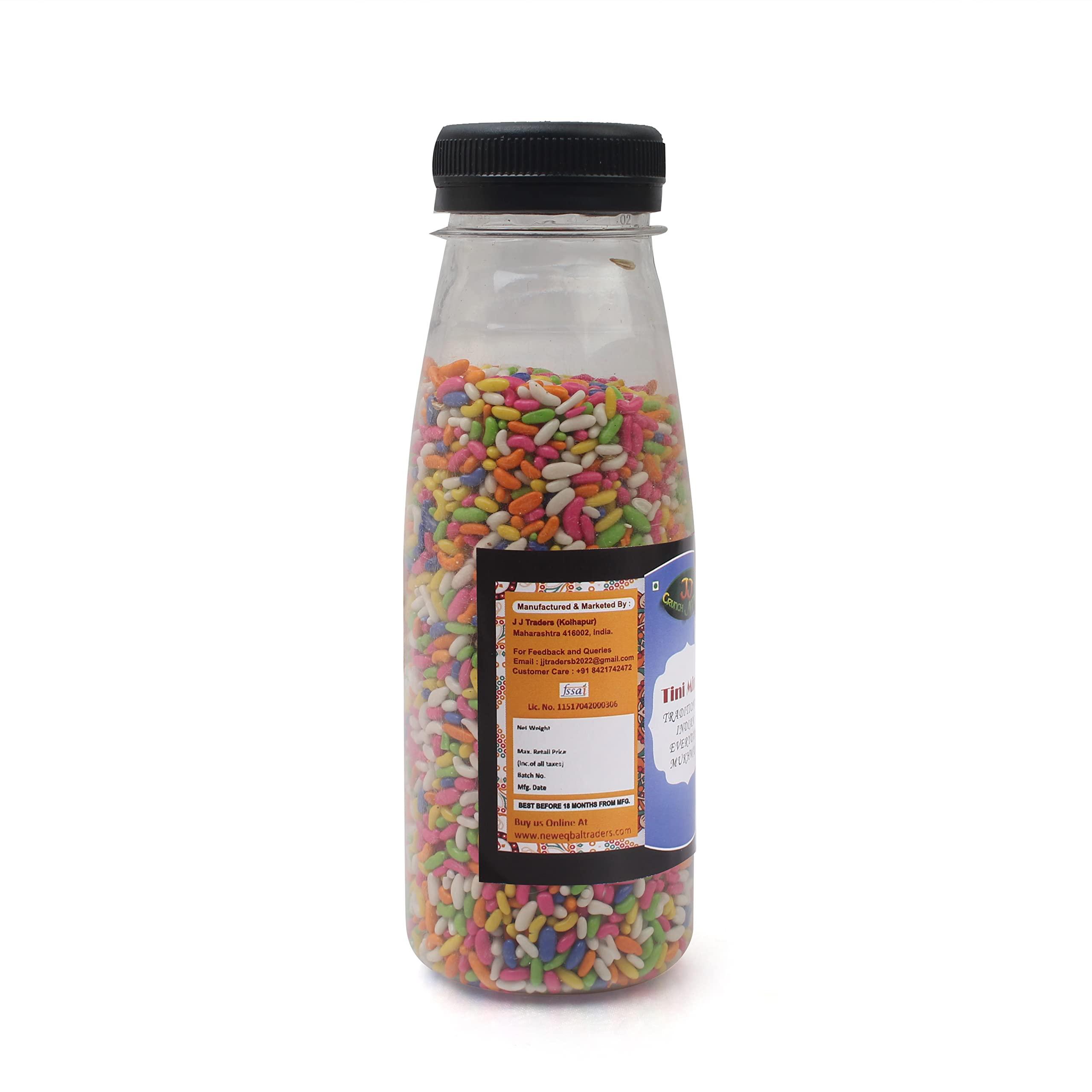 Generic J J Crunch N Munch, Mint Coated Fennel Seeds (Colorful Tini Mini Saunf) | 200 gm - Jar Pack | Mouth Freshener/Mukhwas.