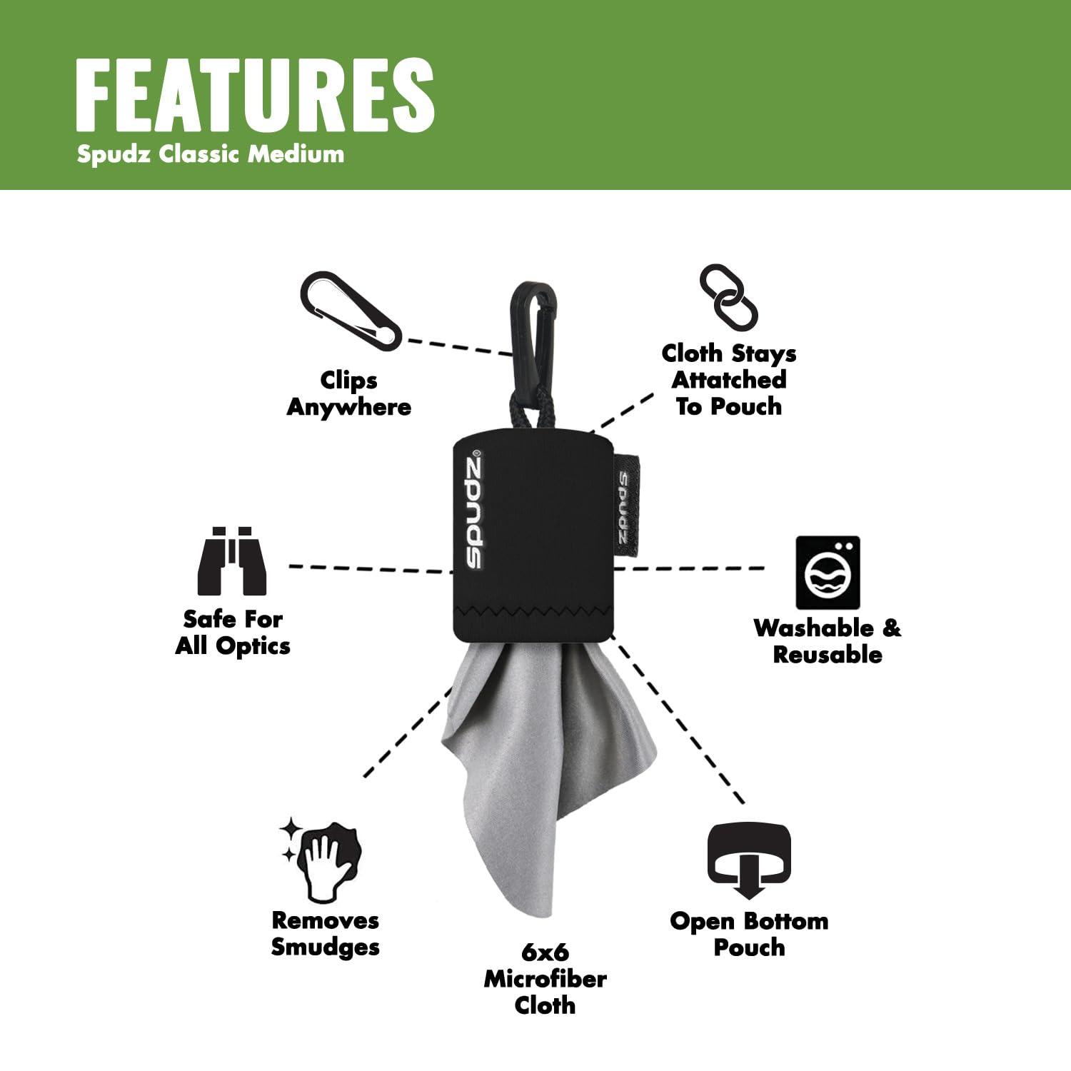 SPUDZ Alpine Innovations Spudz Classic Microfiber Cloth Screen Cleaner And Lens Cleaner - Pink (Regular, 6 X 6 Inches)