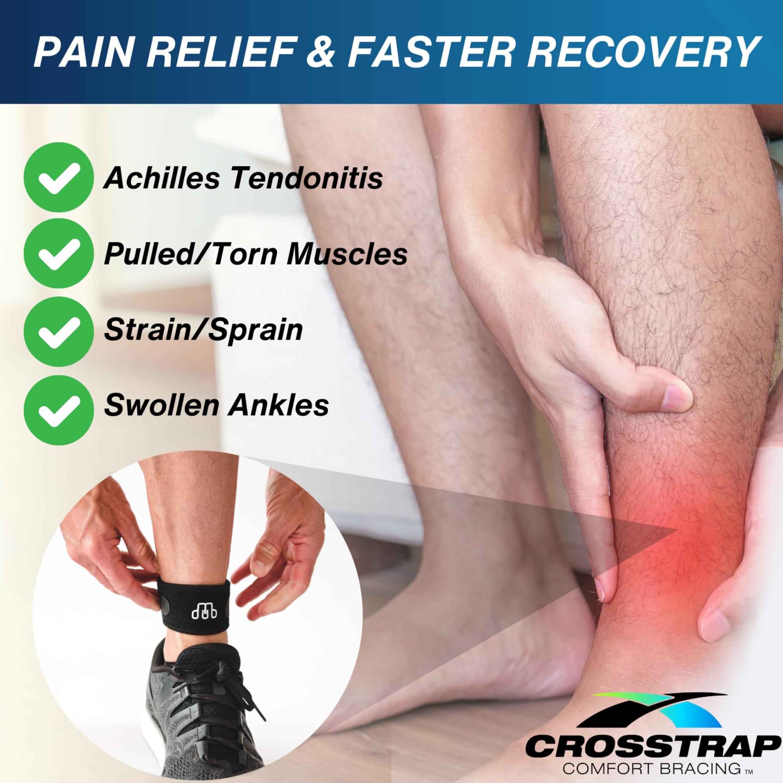 CROSSTRAP CROSSTRAP Achilles Strap - Ankle Support for Achilles Tendonitis - Support Brace for Men and Women - Neoprene Ankle Support for Running Cycling Sports