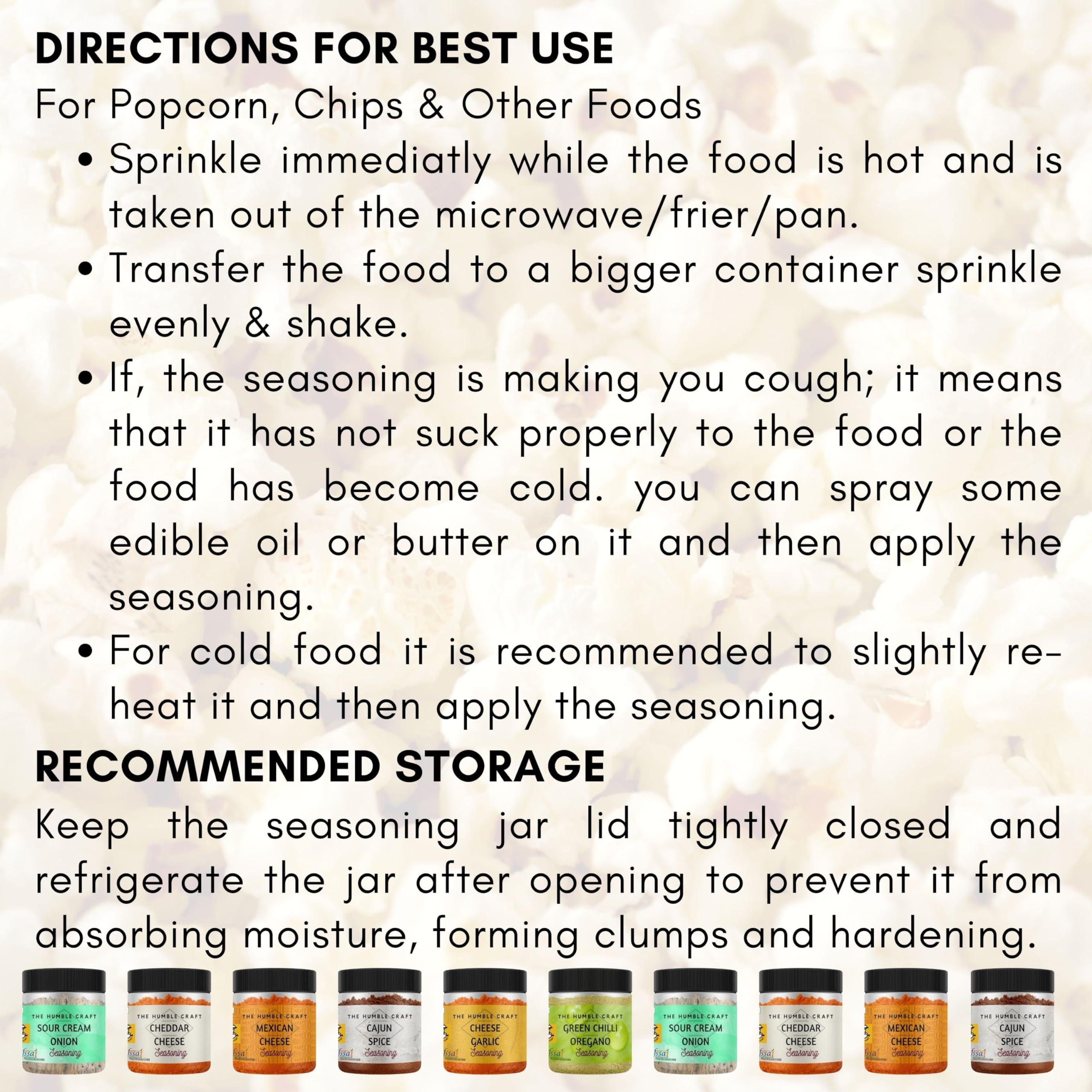 The Spice Rack The Humble Craft Cheddar Cheese Seasoning Powder - Popcorn, Salad, Pizza, Pasta, Spread, Dip & Marinade. Cheese Powder Seasoning - 100Gms