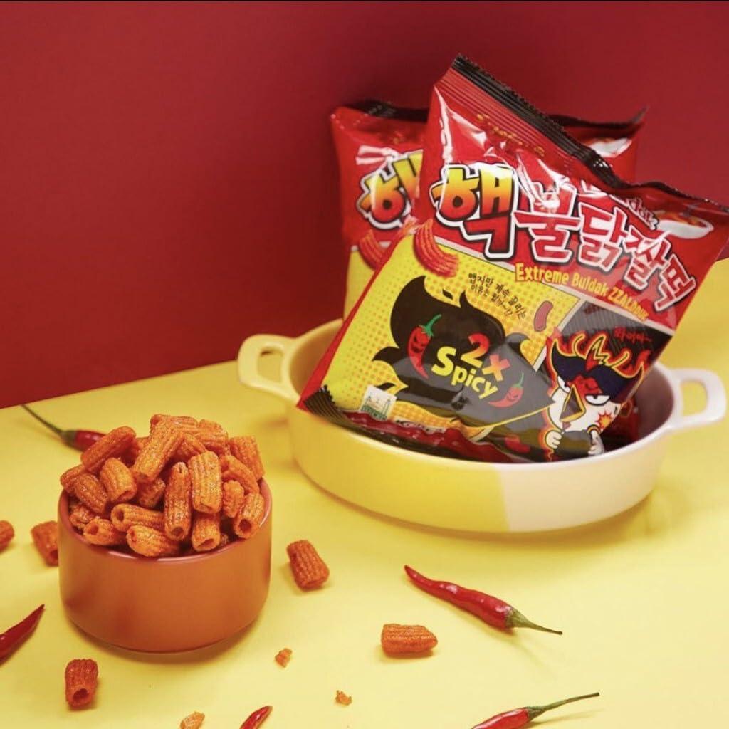 SAMYANG Samyang- Hot Chicken Flavor Rice Cake - Buldak Zzaldduk (2x Spicy) - Rice cake Snacks