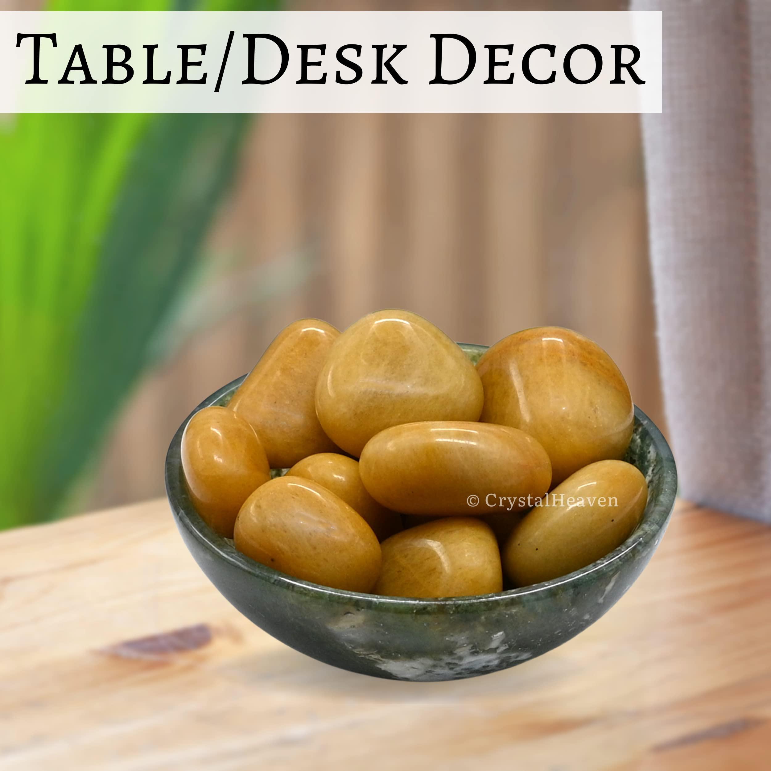 Crystal Heaven Certified Yellow Jasper Crystal Healing Tumbled Stone, Natural Polished Crystals for DIY Crafts, Manifestation, Meditation, Pooja Feng Shui and Reiki Healing (30 Grams)