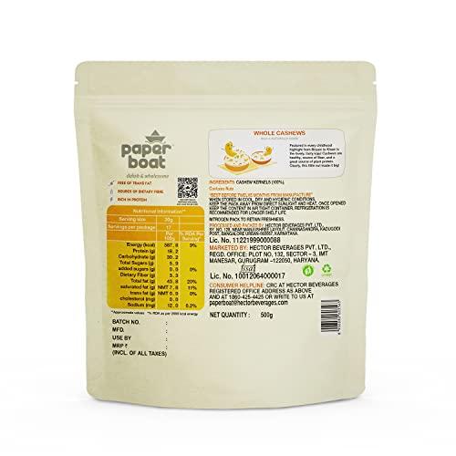 Paper Boat Paper Boat Whole Cashews, Natural & Premium Value Pack 500gm