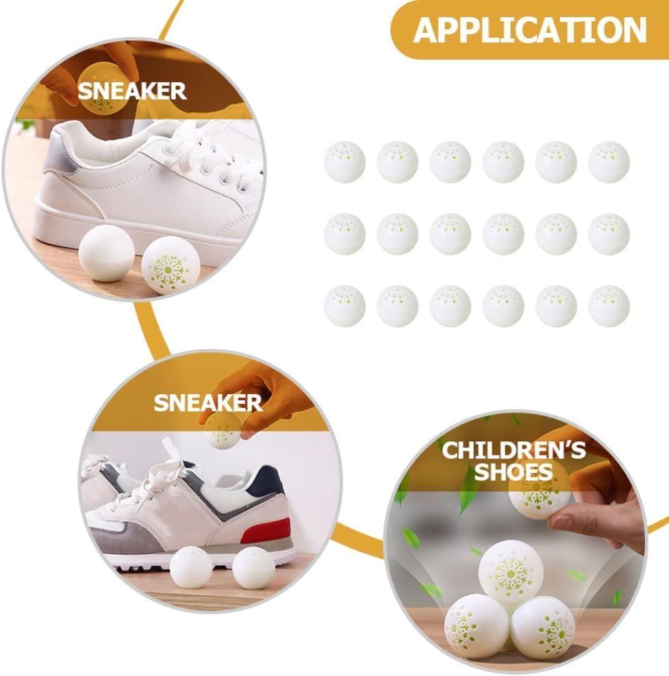 ANNIE ANNIE Sneaker Deodorizer Balls Air Freshener Balls Professional Sneaker Air Freshener Balls Shoes Odor Deodorizer Balls Gym Bags, Closet, Locker and Trash Can Freshener Balls (6 Pcs)