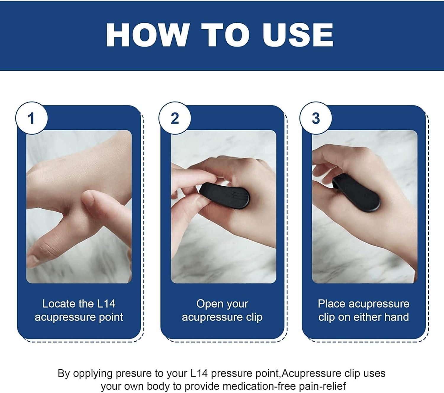 ZEVON ZEVON Acupressure Clip for Diabetics - Sugar Control Acupressure Clip for Hand | Acupressure Point Clip for Sugar Control Li4 | Diabetes Acupressure Clip | Diabetes Care Clip for Hand - PACK OF 3