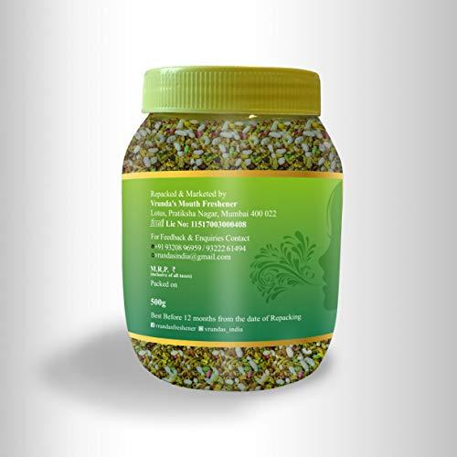 Vrunda's Vrunda's Mix SAUNF 500 Gm [Indian Mouthfreshner,Natural Badishep ,Healthy Fennel Seeds,Roasted Saunf,Digestive Aniseed ,Mix variyali, After Meal Mukhwas]