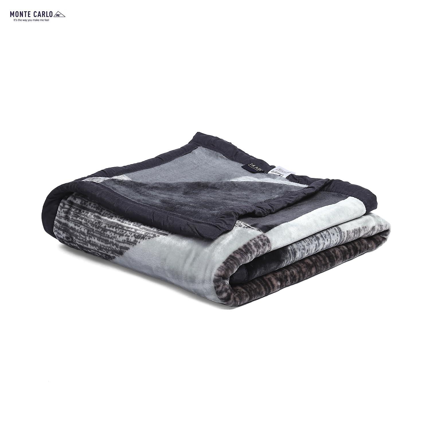 Monte Carlo Monte Carlo Impact (625 GSM) Luxury 1 Ply Single Bed Blanket for Mild Winter Size (1.60 m x 2.20 m) 2.2 KG