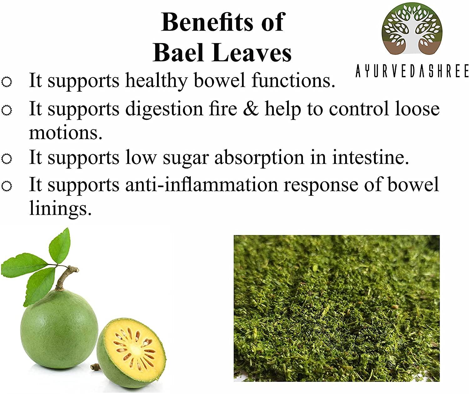 AYURVEDASHREE AYURVEDASHREE Bilva Powder - Bael Leaves Powder - Aegle marmelos - 200 Gm - Supports Proper Function of The Bowels