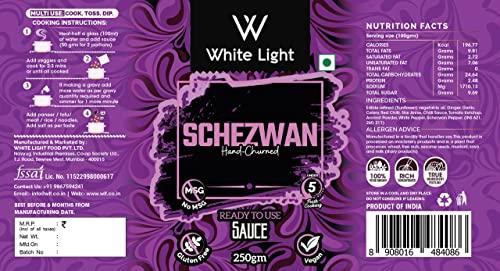 White Light Food White Light Food Schezwan Sauce l Vegan and Natural Ingredients l Ready to Eat Healthy Food (250g) (Pack of 1)