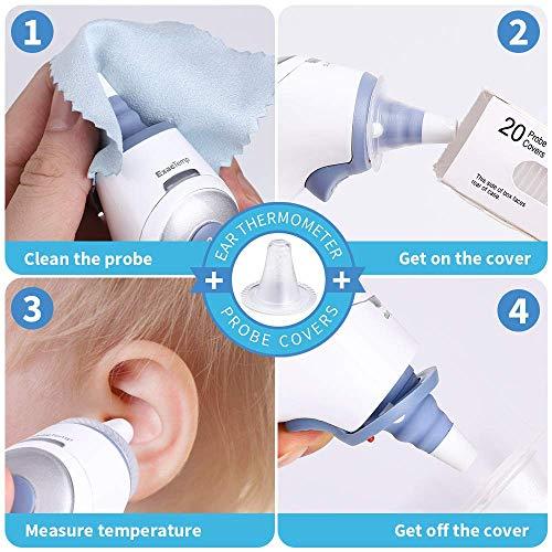 CalcoMed 100x Ear Thermometer Probe Covers/Refill Caps/Lens Filters for All Braun ThermoScan Models and Other Types of Digital Thermometers