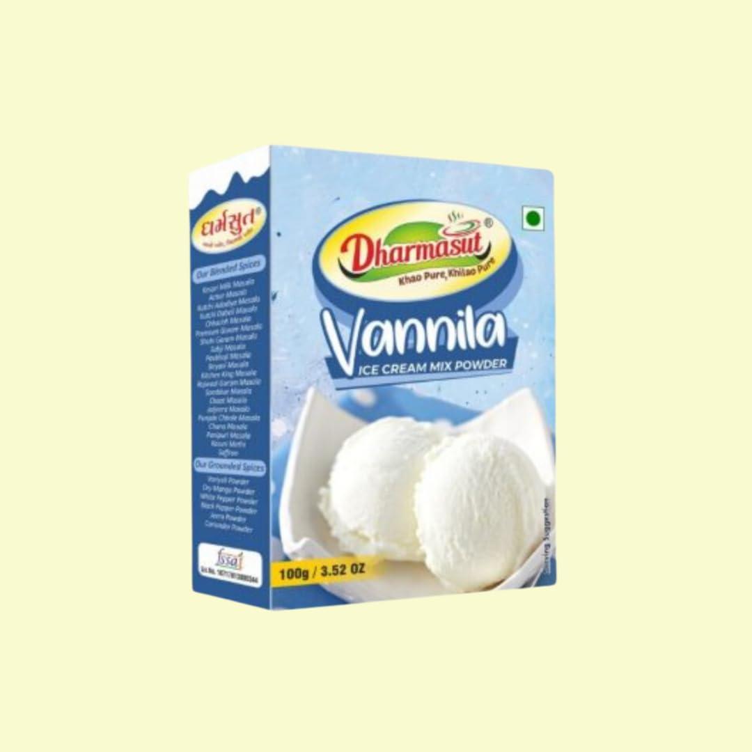 Dharmasut 2 Vanilla + 2 Chocolate Instant Ice Cream Mix Powder | Combo of 4