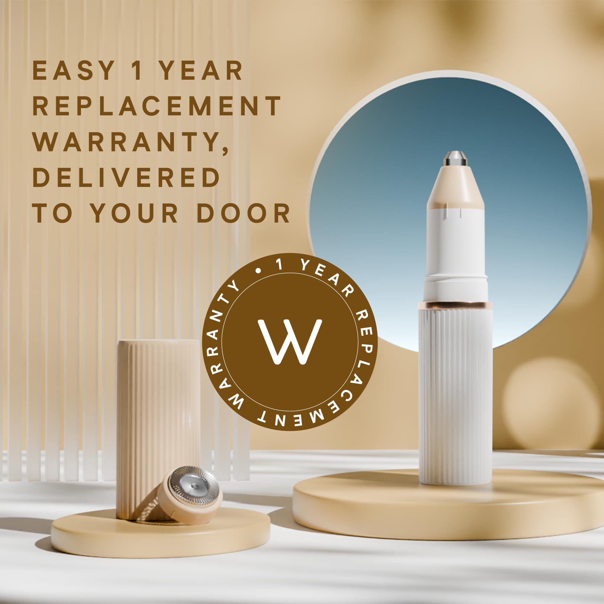 WINSTON Winston Rechargeable Electric 2-in-1 Face and Eyebrow Trimmer for Women - 90 Min | Multi-Grooming Trimmer for Eyebrow and Facial hair