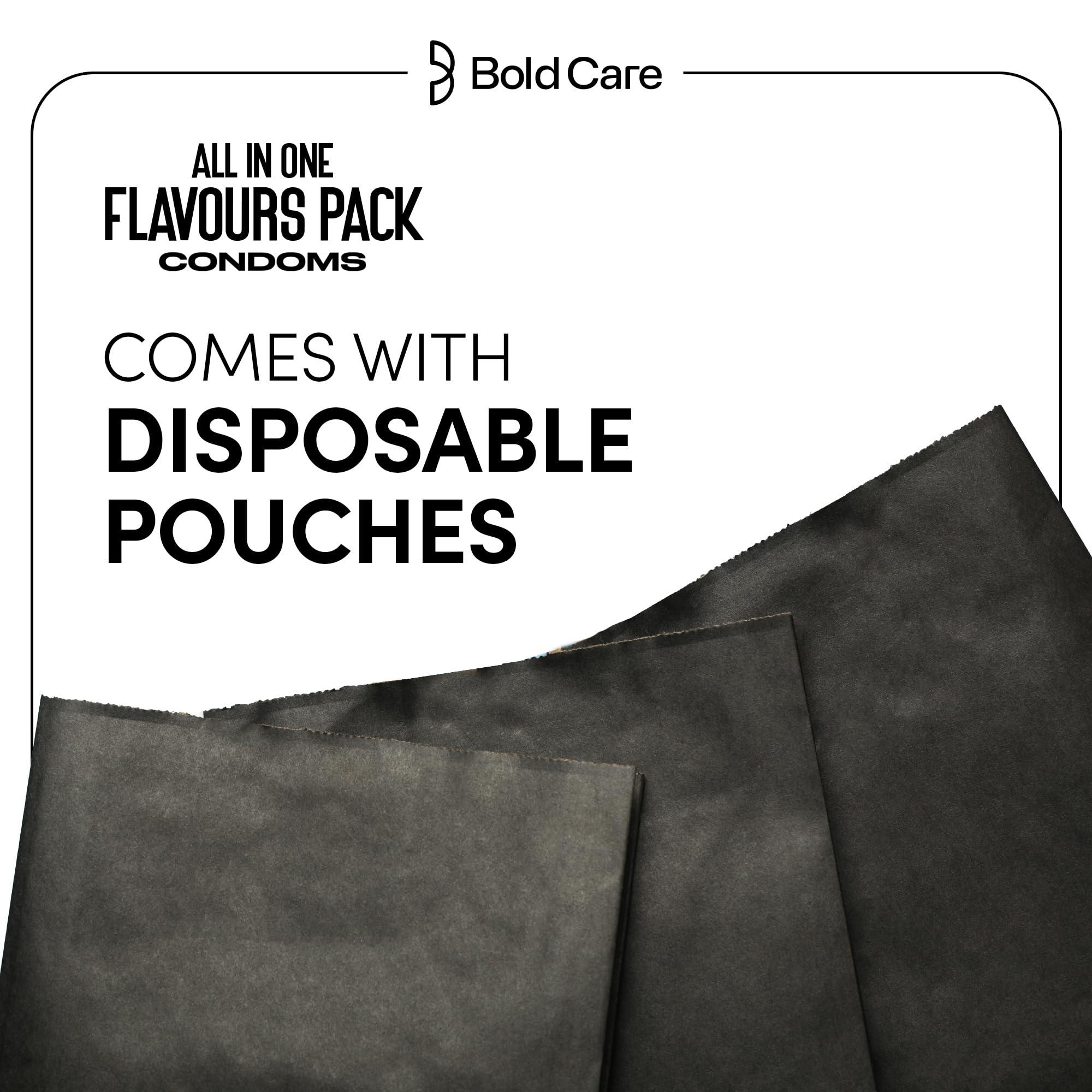 Bold Care Bold Care 404 All-In-One Multi-Flavour Condoms Pack - 2 x 5 Assorted condoms in each pack - (Pack of 3)