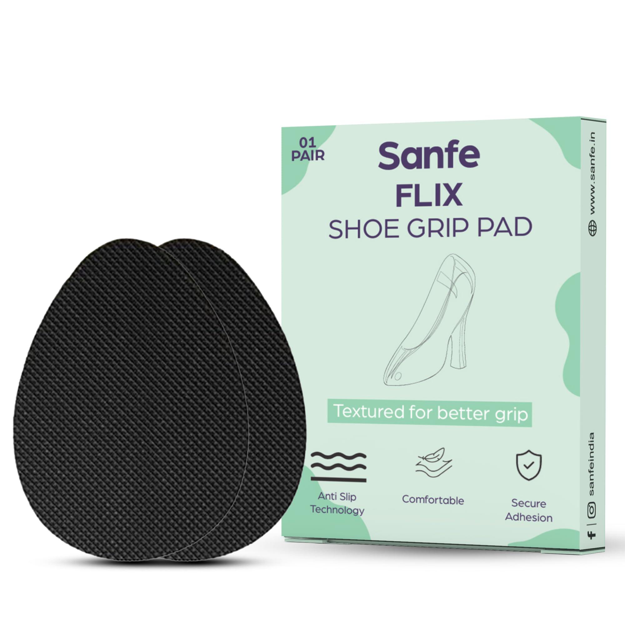 Sanfe Sanfe Flix Shoe Grip Pad | Anti slip, Sole protector, Secure Adhesion | For all shoe types | 1 pair