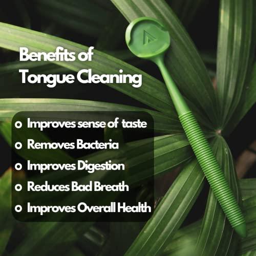 Age Ayurveda Age Ayurveda Nava Tongue Cleaner A Dual Sided Tongue Cleaner for Adults and Kids with Scraper & Massager (Red Pack of 2)