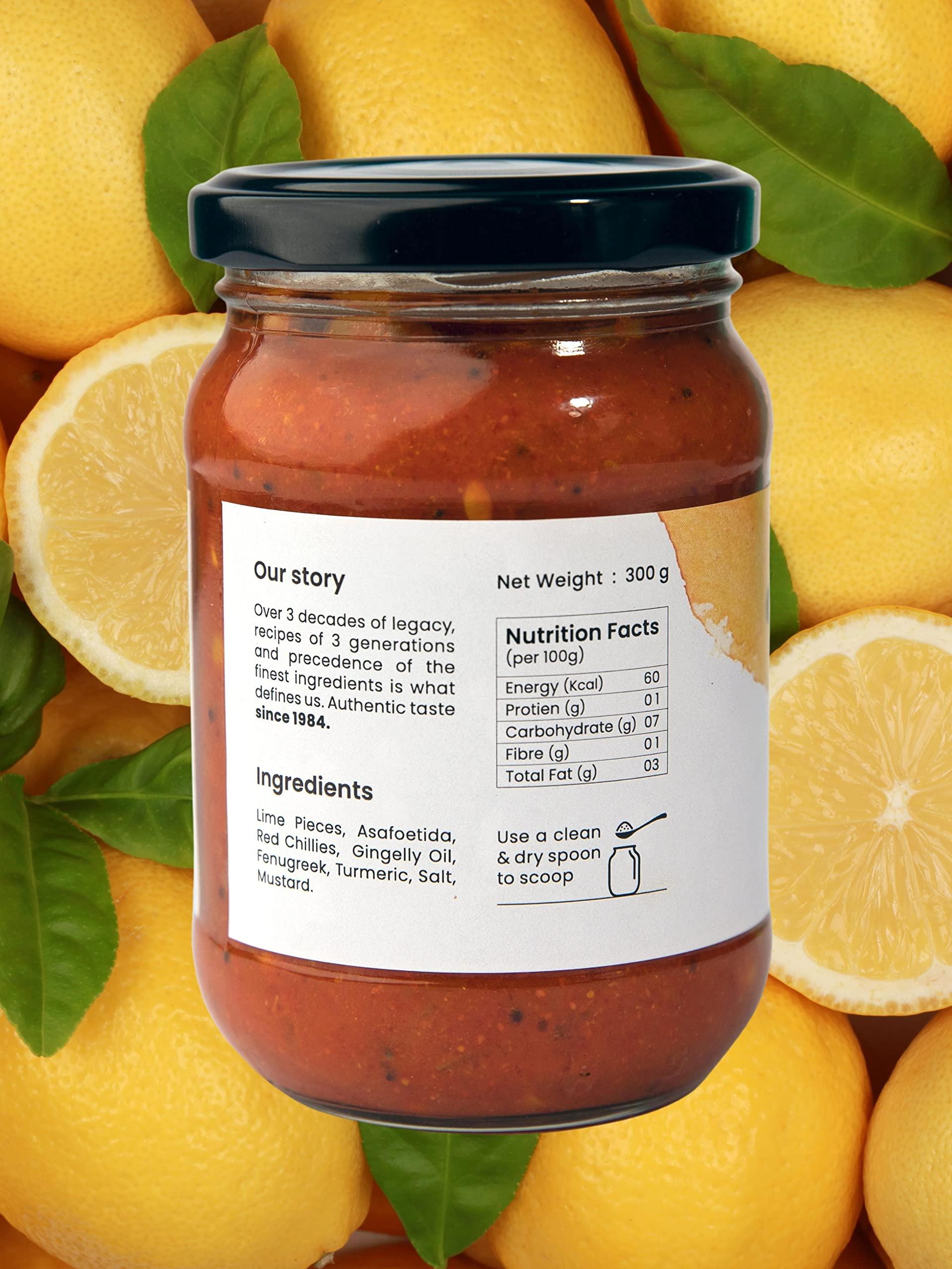 Bhogarajus Bhogarajus Pickle Box Combo Pack 2 in 1 Andra Style Mango Awakai Pickle 300g + South Indian Style Lime Pickle South Indian Taste 300g + 100gm Gift Pack Rasam Masala - Pack of 3