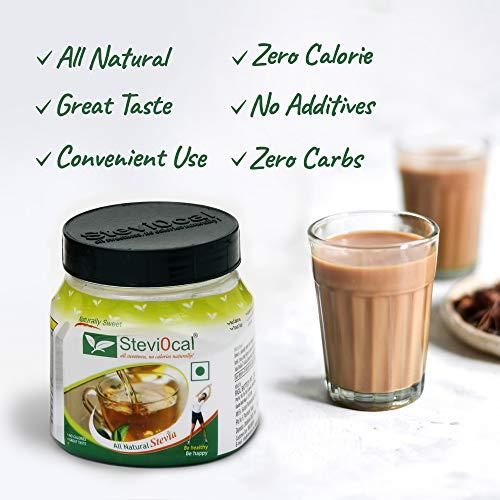 Stevi0cal Stevi0cal Sugar Free Zero Calorie Stevia Sweetener Powder Jar for Diet and Health Management - 200 gm - Pack of One (1 x 200gm)