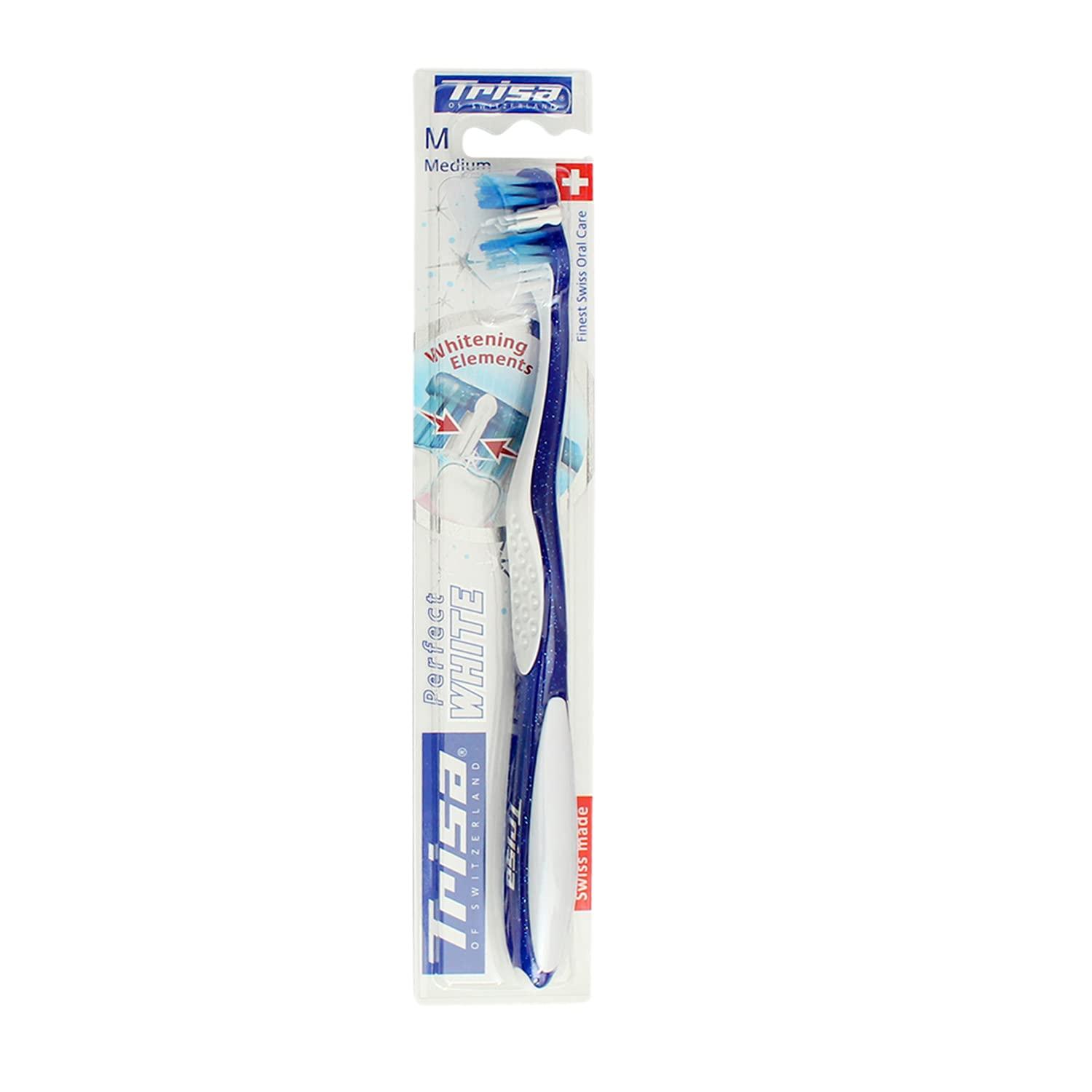TRISA Trisa Perfect White Medium Toothbrush (Assorted Color)