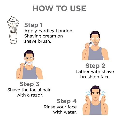 Yardley Yardley London Gold Extra Moisturising Lather Shaving Cream with Aloe Vera| Daily Beard Shaving Cream for Men| Pack of 3 (91g each)