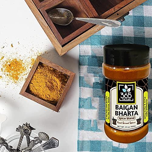 365 STORE TO DOOR 365 STORE TO DOOR Indian Spice - Baigan Bharta Masala, 100 gm | Homemade Powdered | for Healthy Cooking | Ready to use | All Seasonings Spices | Pure & Hygiene | Spice Mix – Pack of 1