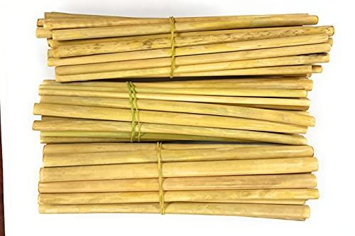 Tugs TUGS Bamboo Grass Straws Export Quality Pack of 50 Natural Eco Friendly Biodegradable Drinking Straws with Straw Cleaning Brush -Reusable. Length 10 Inch (7-12) mm