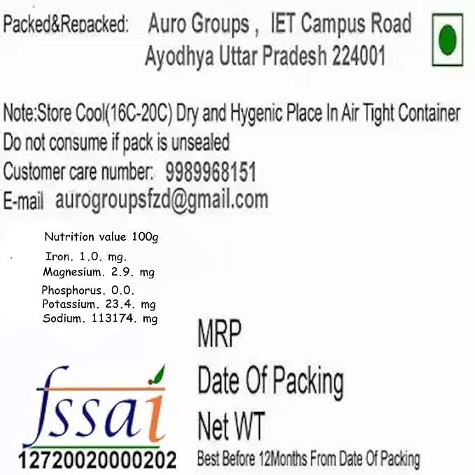 Awadh AWADH- khada namak,Vastu salt- salt 500gm- Suddh Namak- Negative energy Cleanser/Remover Sea Salt - Traditional Crystal White Salt, V, Sabut Namak, Traditional Crystal White Salt