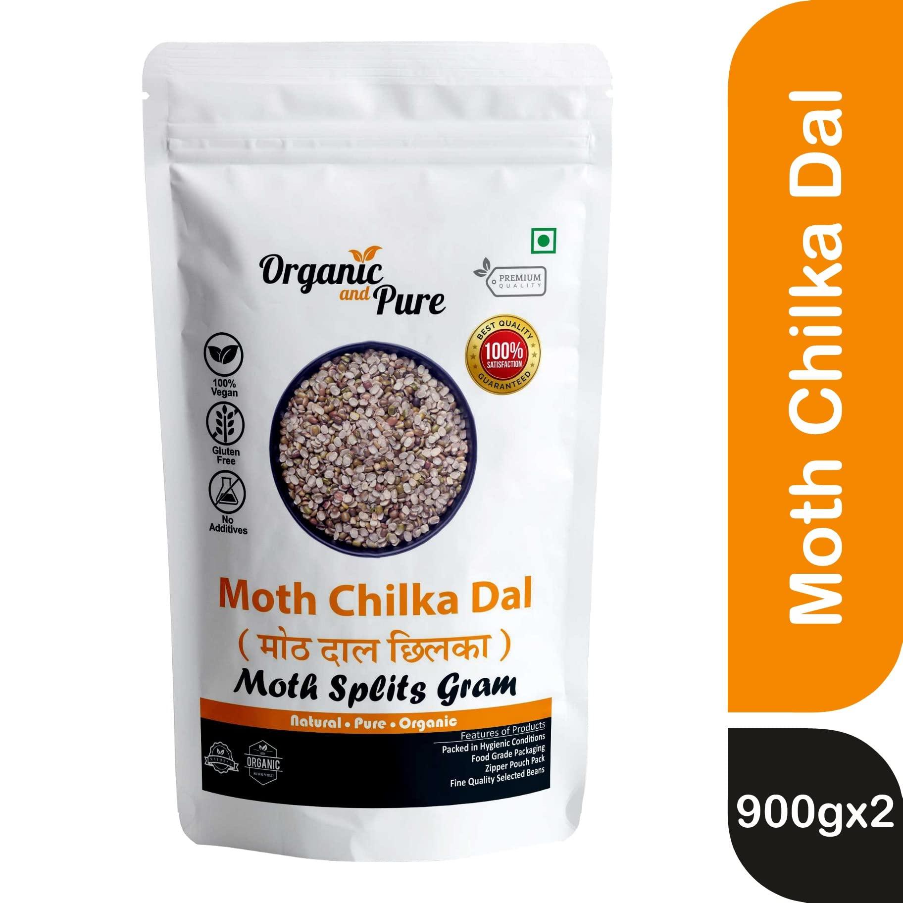 Organic and Pure Organic and Pure Moth Ka Mogar | Matki Mogar Split 1800g(900gx2)