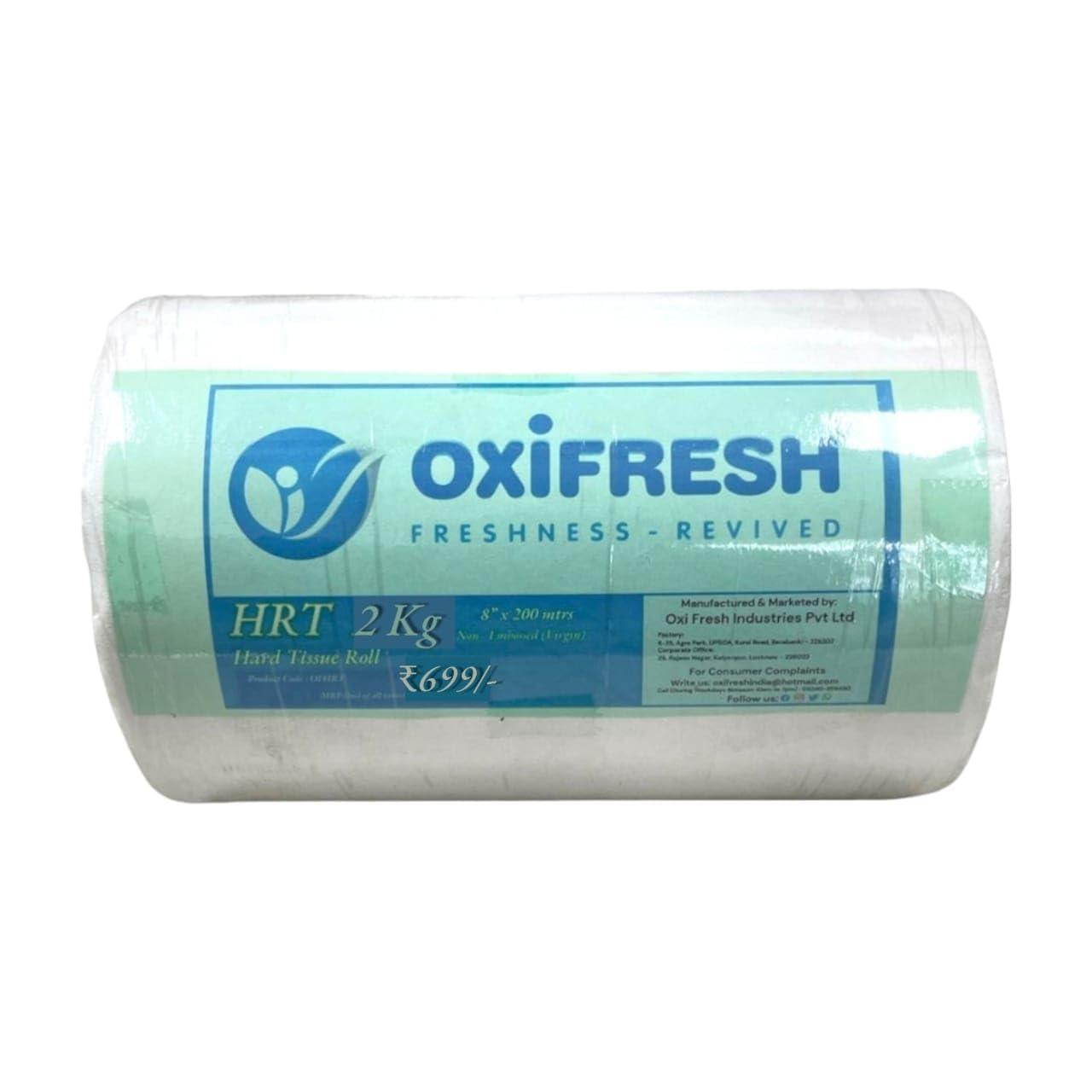 Oxifresh OxiFresh HRT Hard Tissue Roll | 40 GSM | 1 ply- 2kg | 200mm Roll width | Non Embossed | Virgin | Hygienic